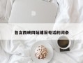 东至包含西峡网站建设电话的词条